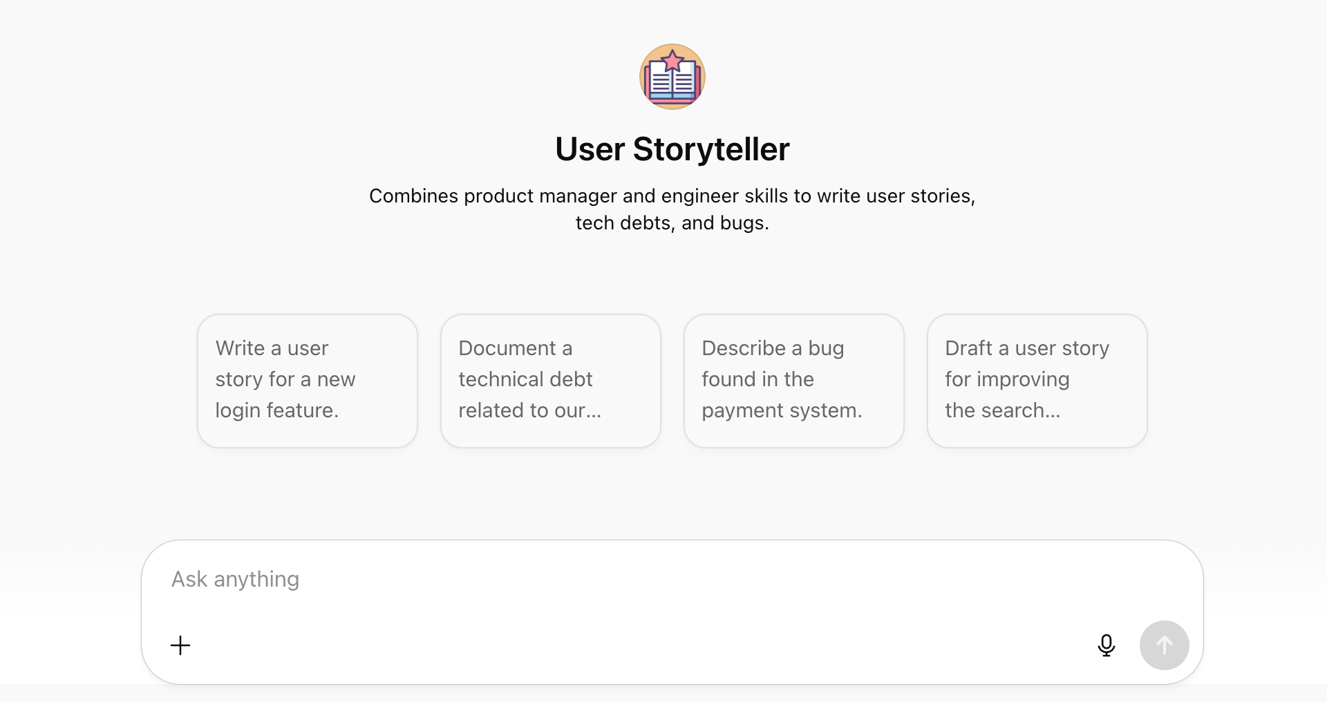 User Storyteller GPT Interface